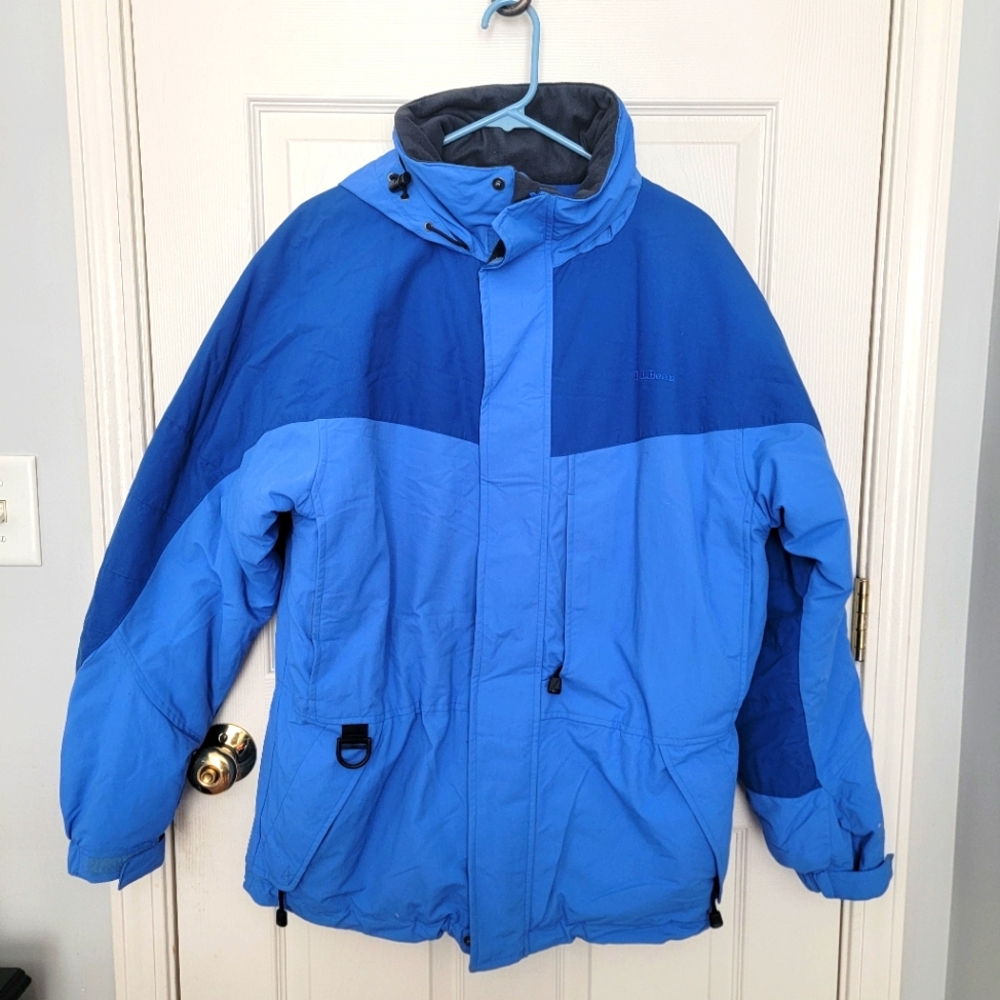 L.L Bean Parka Insulated 3M Jacket Blue Size Medium